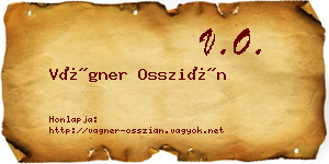 Vágner Osszián névjegykártya